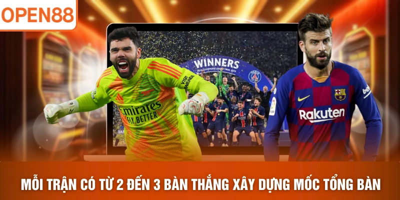 Mỗi trận có từ 2 đến 3 bàn thắng xây dựng mốc tổng bàn